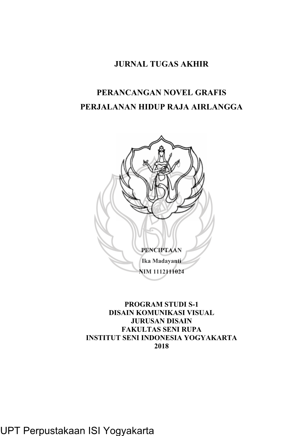 Jurnal Tugas Akhir Perancangan Novel Grafis Perjalanan Hidup Raja Airlangga