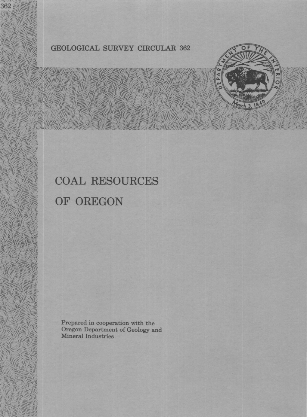 Coal Resources of Oregon