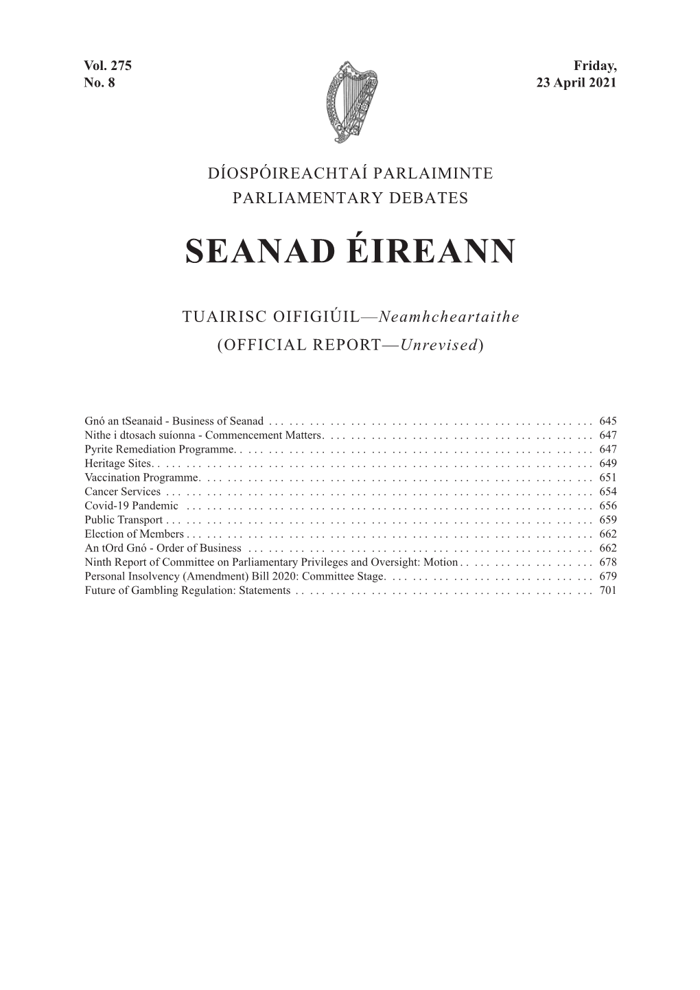 Seanad Éireann