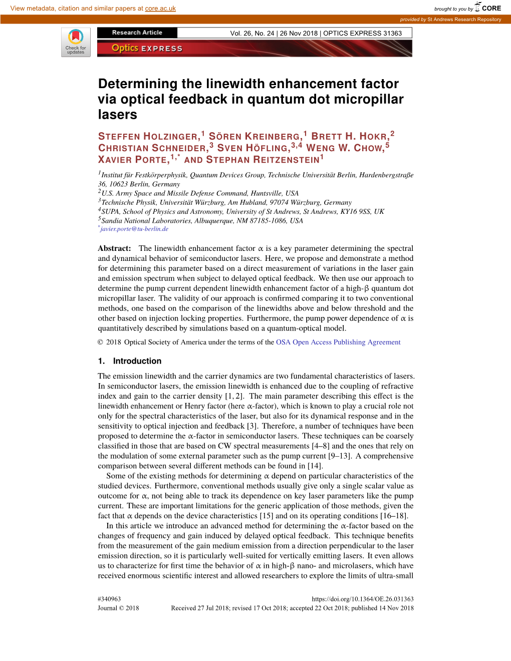 Determining the Linewidth Enhancement Factor Via Optical Feedback in Quantum Dot Micropillar Lasers