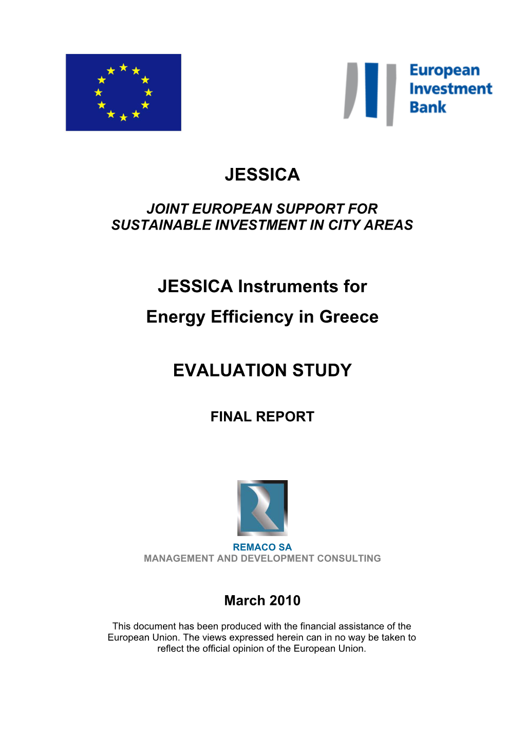 JESSICA Instruments for Energy Efficiency in Greece