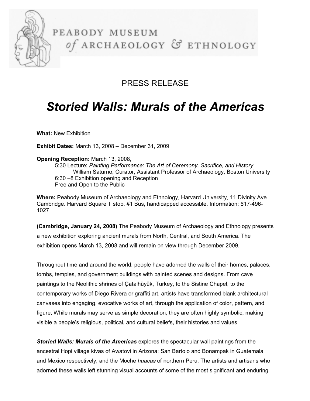 Storied Walls: Murals of the Americas