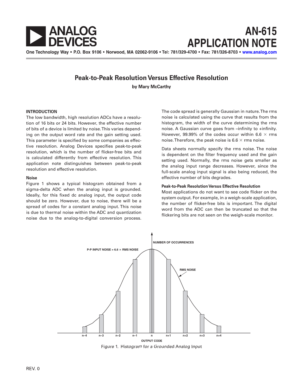 Peak-To-Peak Resolution Versus Effective Resolution Application Note