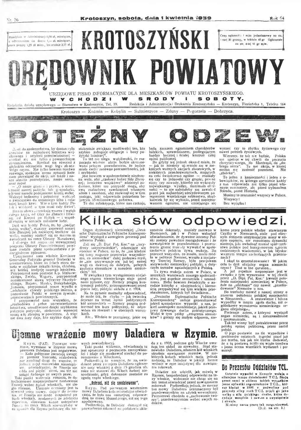 Kilka Słów Odpowiedzi