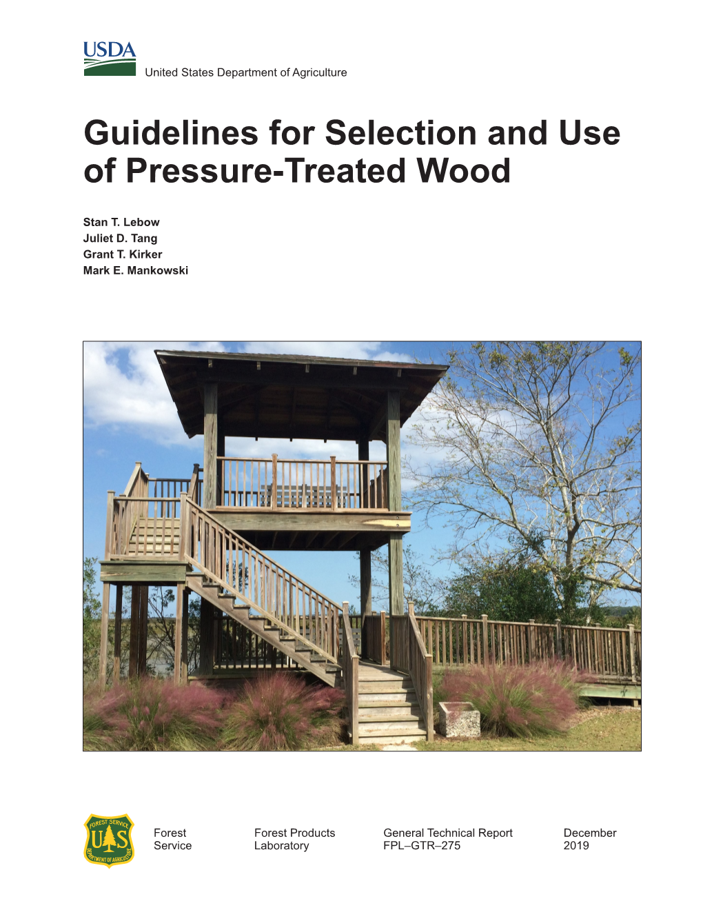 Guidelines for Selection and Use of Pressure-Treated Wood