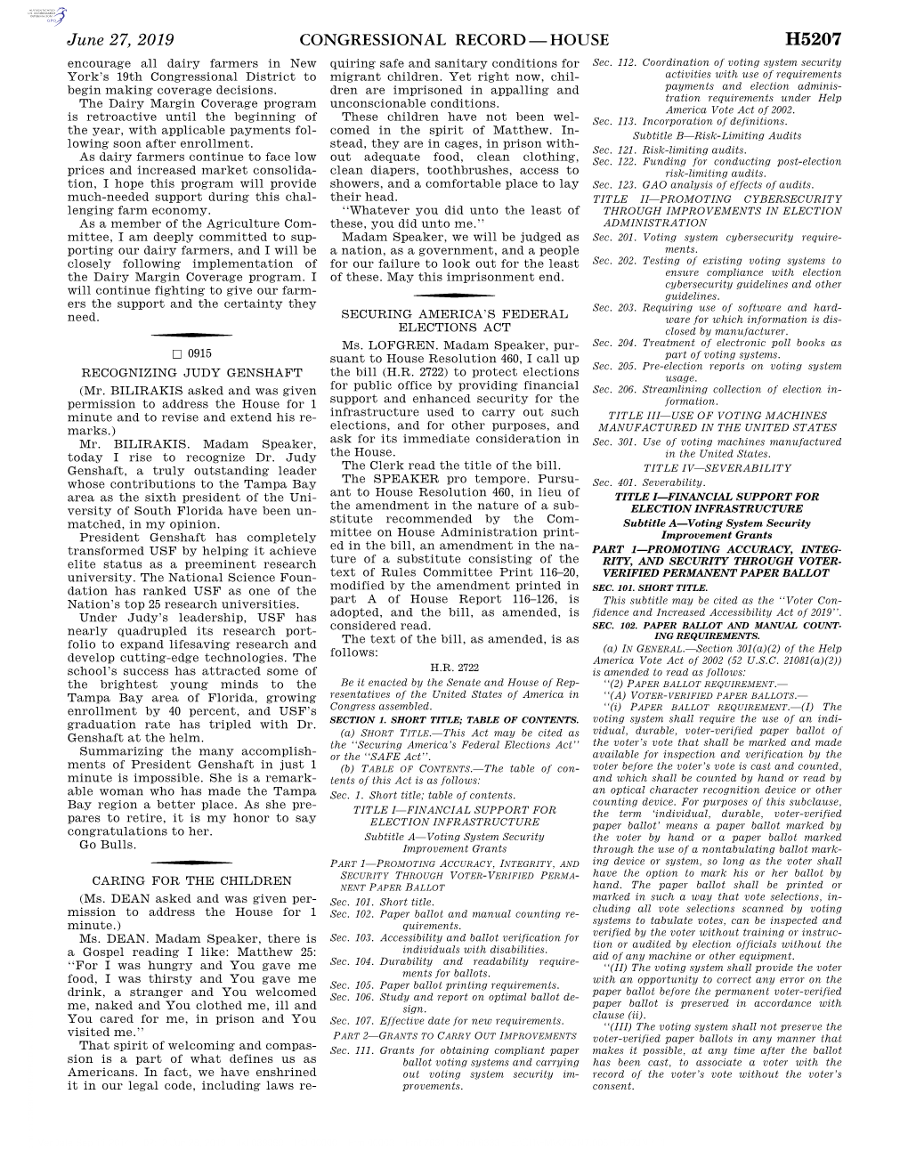 Congressional Record—House H5207