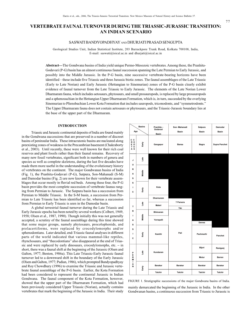 Vertebrate Faunal Turnover During the Triassic-Jurassic Transition: an Indian Scenario