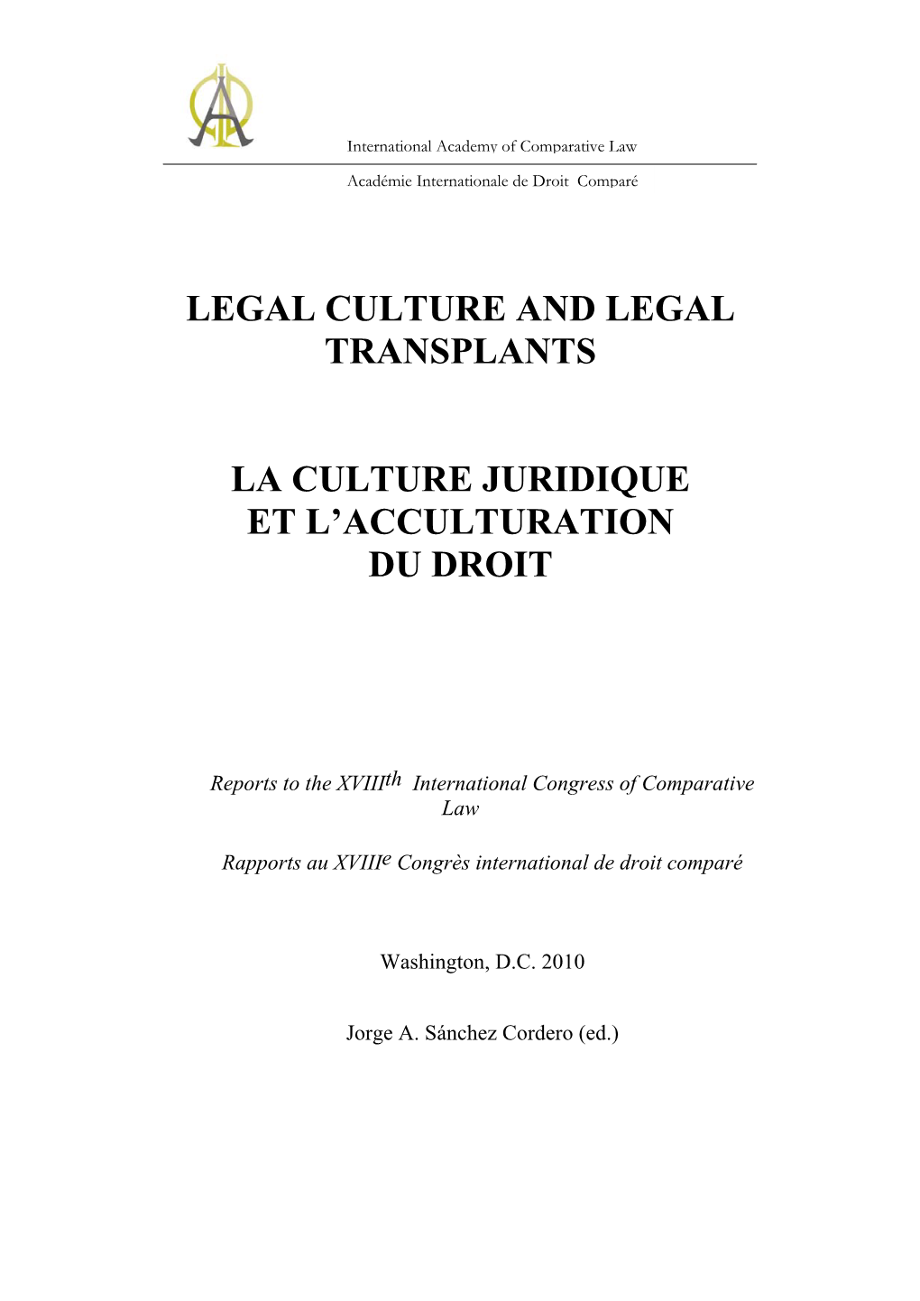 Legal Culture and Legal Transplants