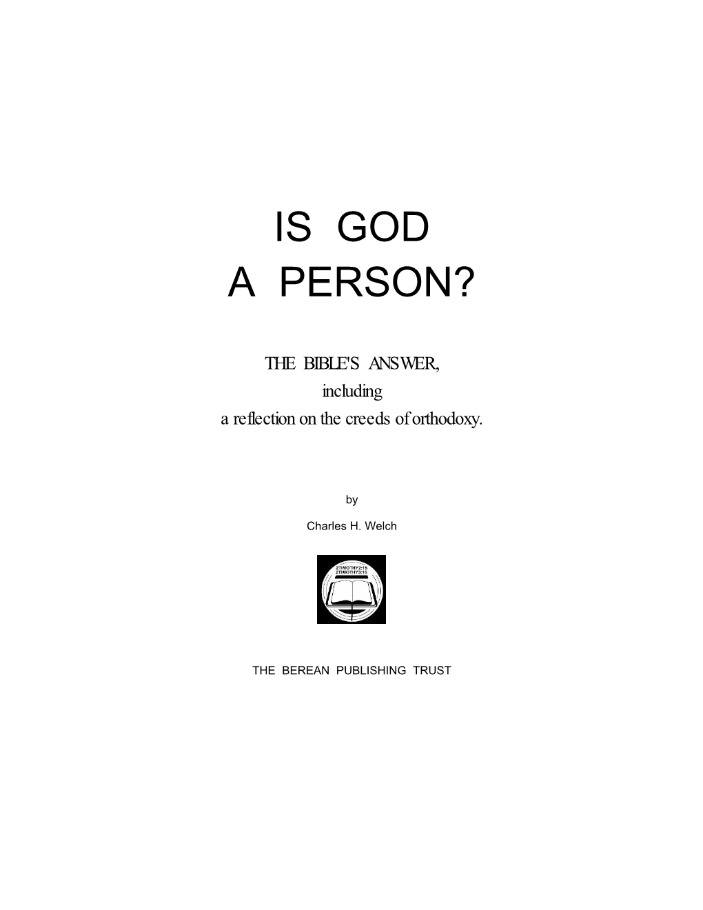 Is God a Person?