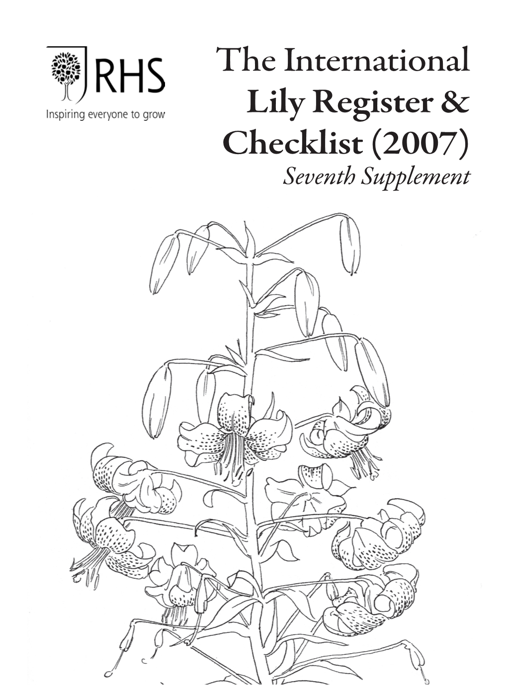 The International Lily Register & Checklist 7Th Supplement 2019