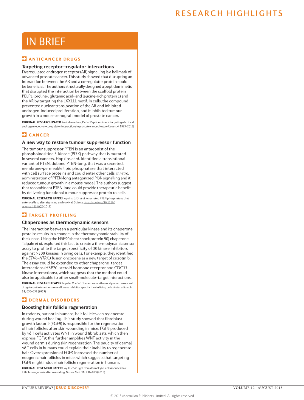 ANTICANCER DRUGS Targeting Receptor–Regulator Interactions Dysregulated Androgen Receptor (AR) Signalling Is a Hallmark of Advanced Prostate Cancer