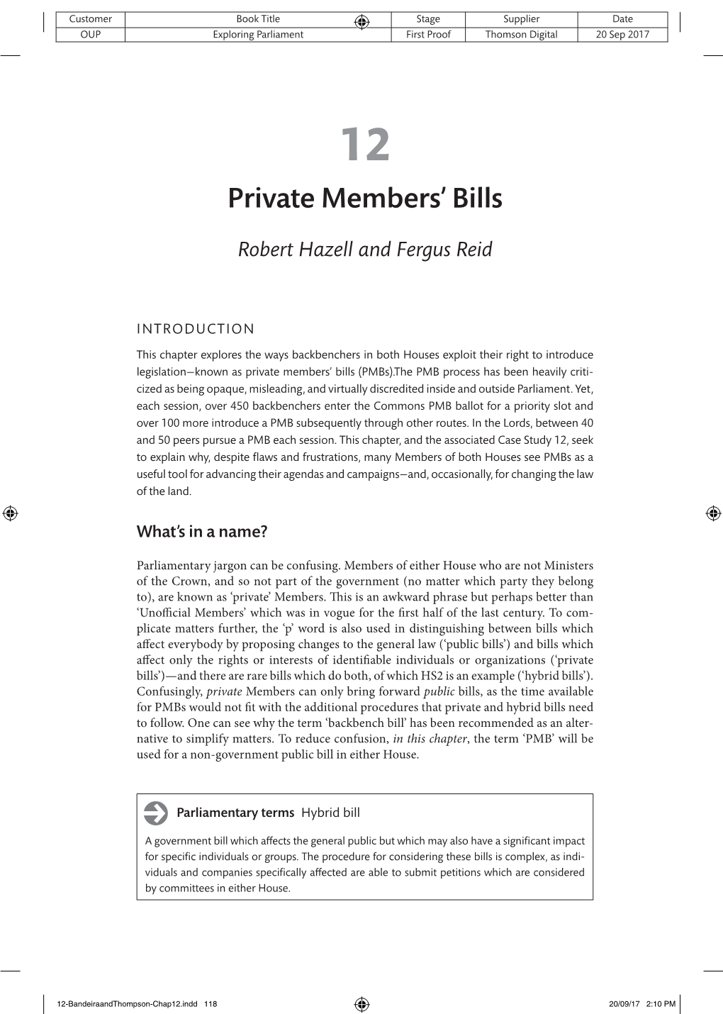 Private Members' Bills