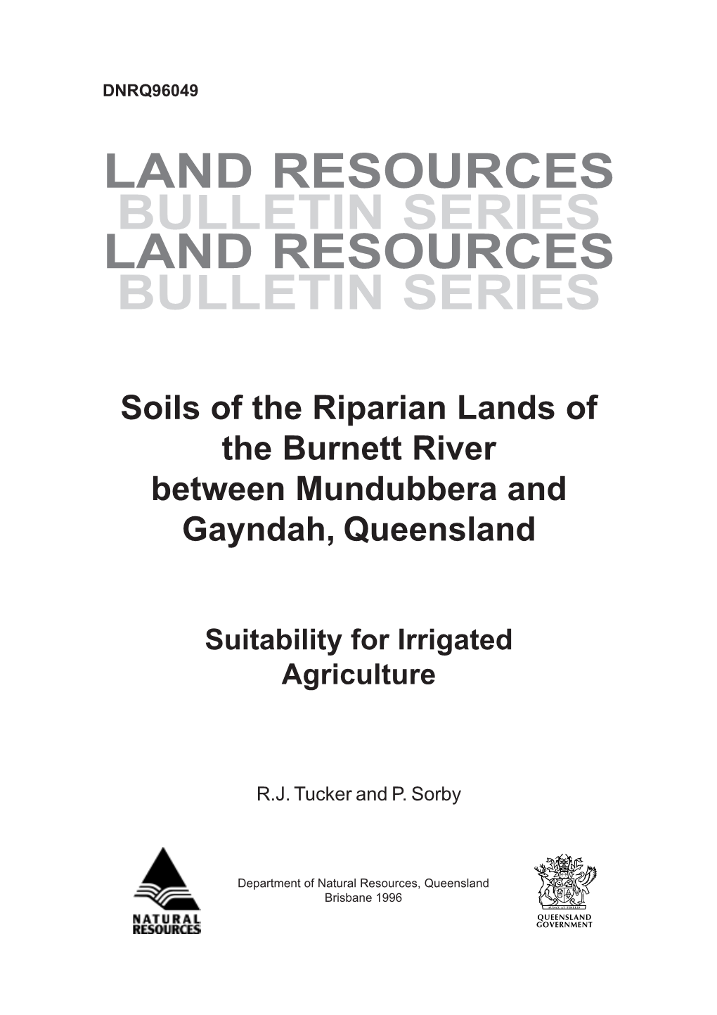 Soils of the Riparian Lands of the Burnett River Between Mundubbera and Gayndah, Queensland