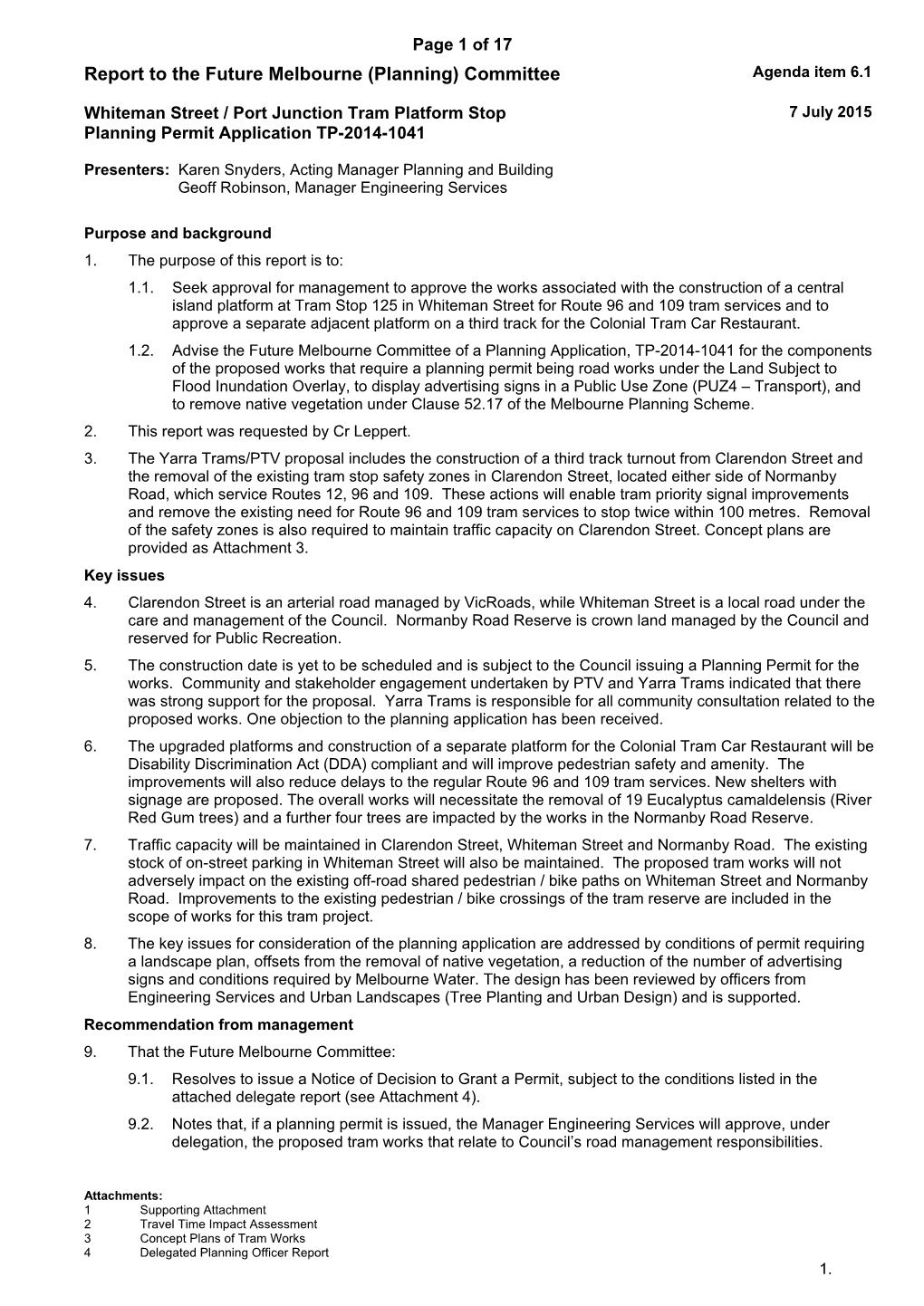 Council Report Cover Sheet