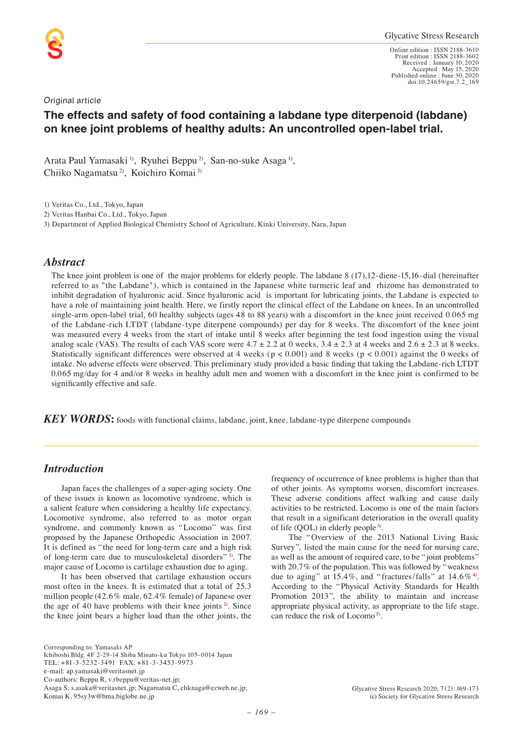 Abstract the Knee Joint Problem Is One of the Major Problems for Elderly People