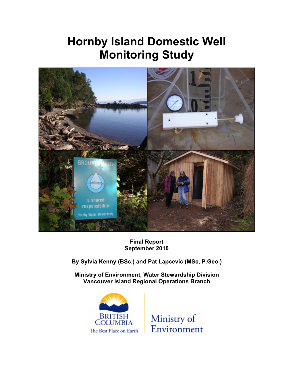 Hornby Island Domestic Well Monitoring Study