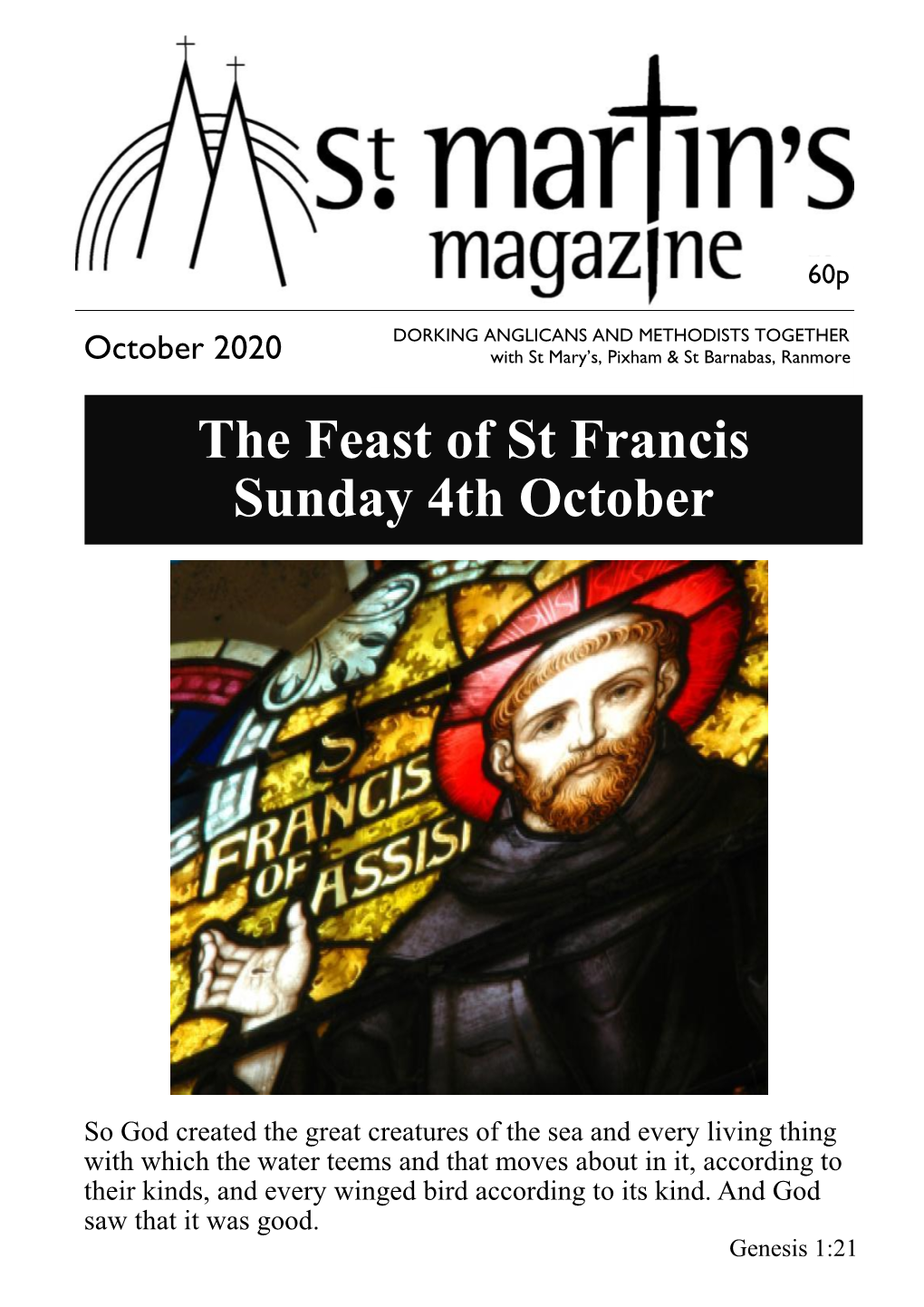 The Feast of St Francis Sunday 4Th October