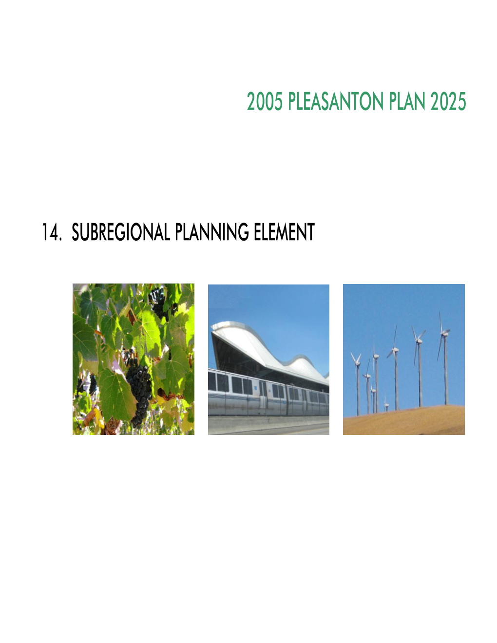 14. Subregional Planning Element