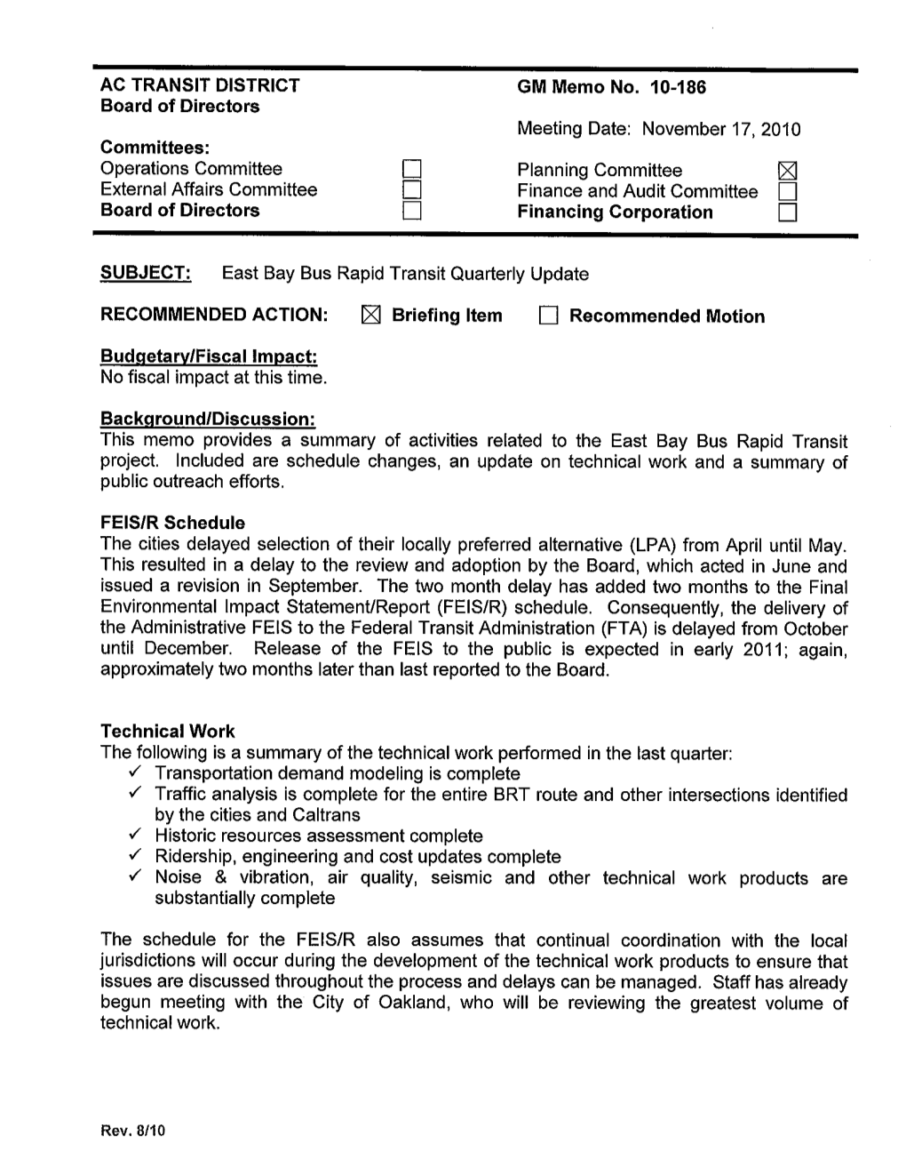 East Bay Bus Rapid Transit (BRT) the Future of AC Transit