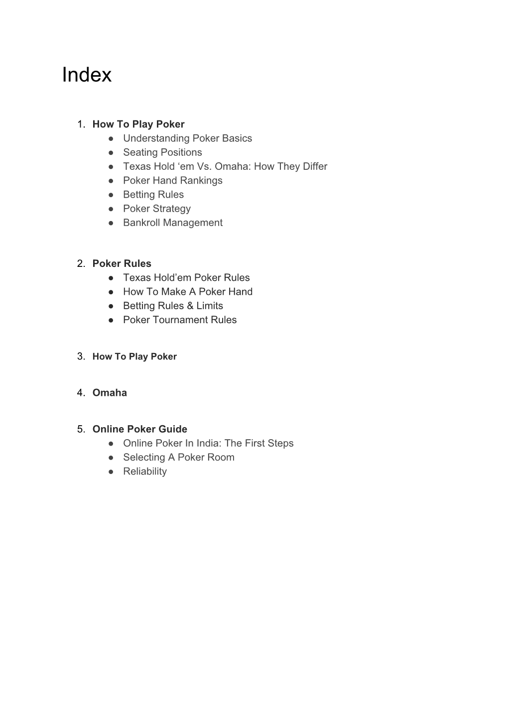 1. How to Play Poker Understanding Poker Basics Seating