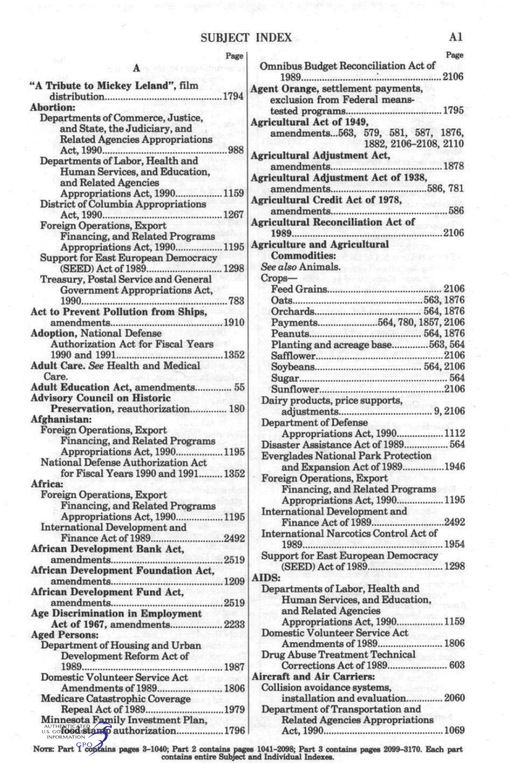 A Tribute to Mickey Leland", Film Agent Orange, Settlement Payments, Distribution 1794 Exclusion from Federal Means- Abortion: Tested Programs