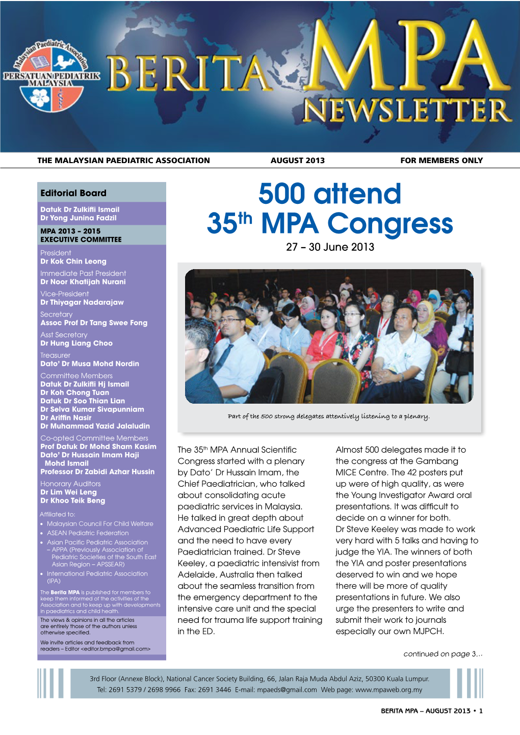 500 Attend 35Th MPA Congress