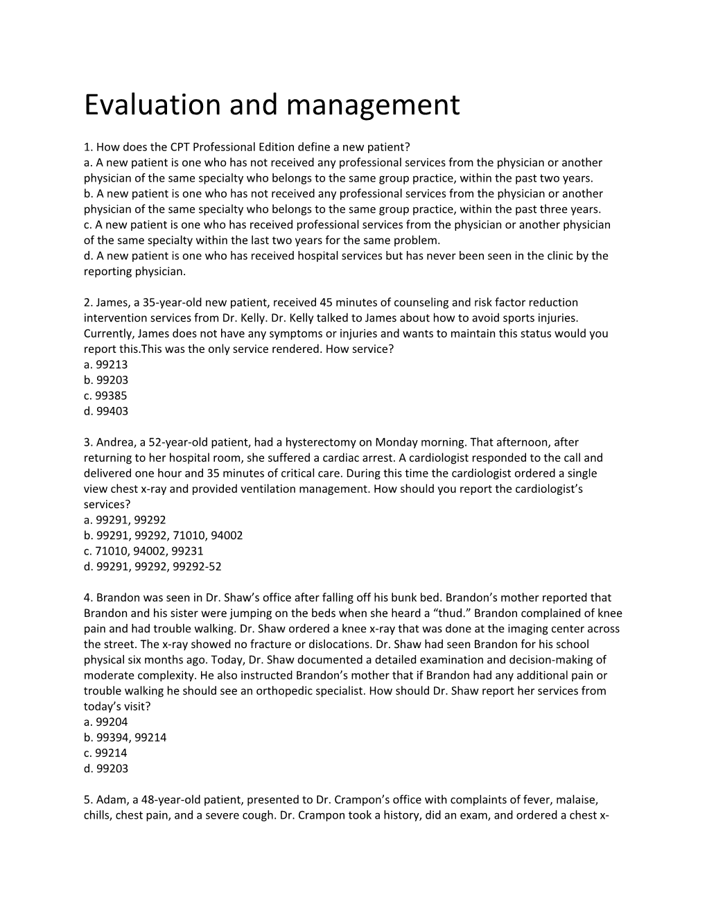 1. How Does the CPT Professional Edition Define a New Patient?