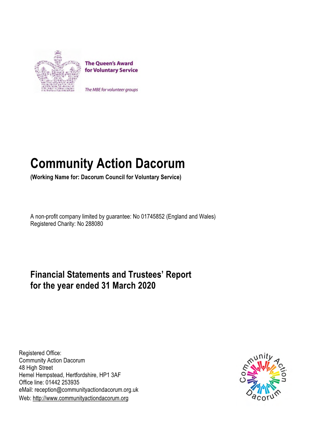 Community Action Dacorum (Working Name For: Dacorum Council for Voluntary Service)