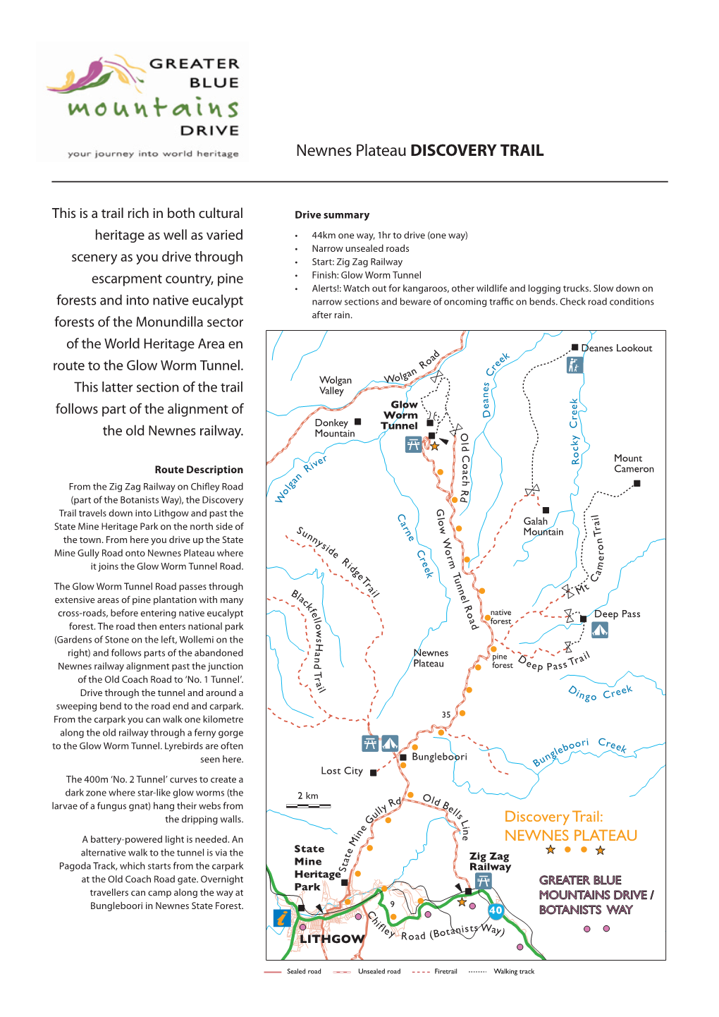 Newnes Plateau DISCOVERY TRAIL