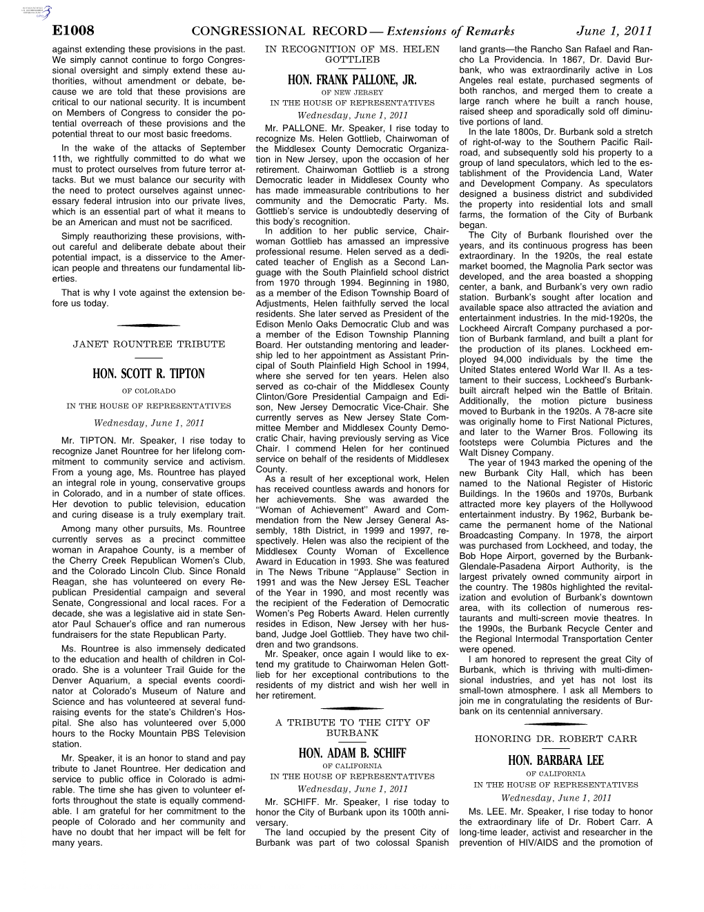 CONGRESSIONAL RECORD— Extensions of Remarks E1008 HON