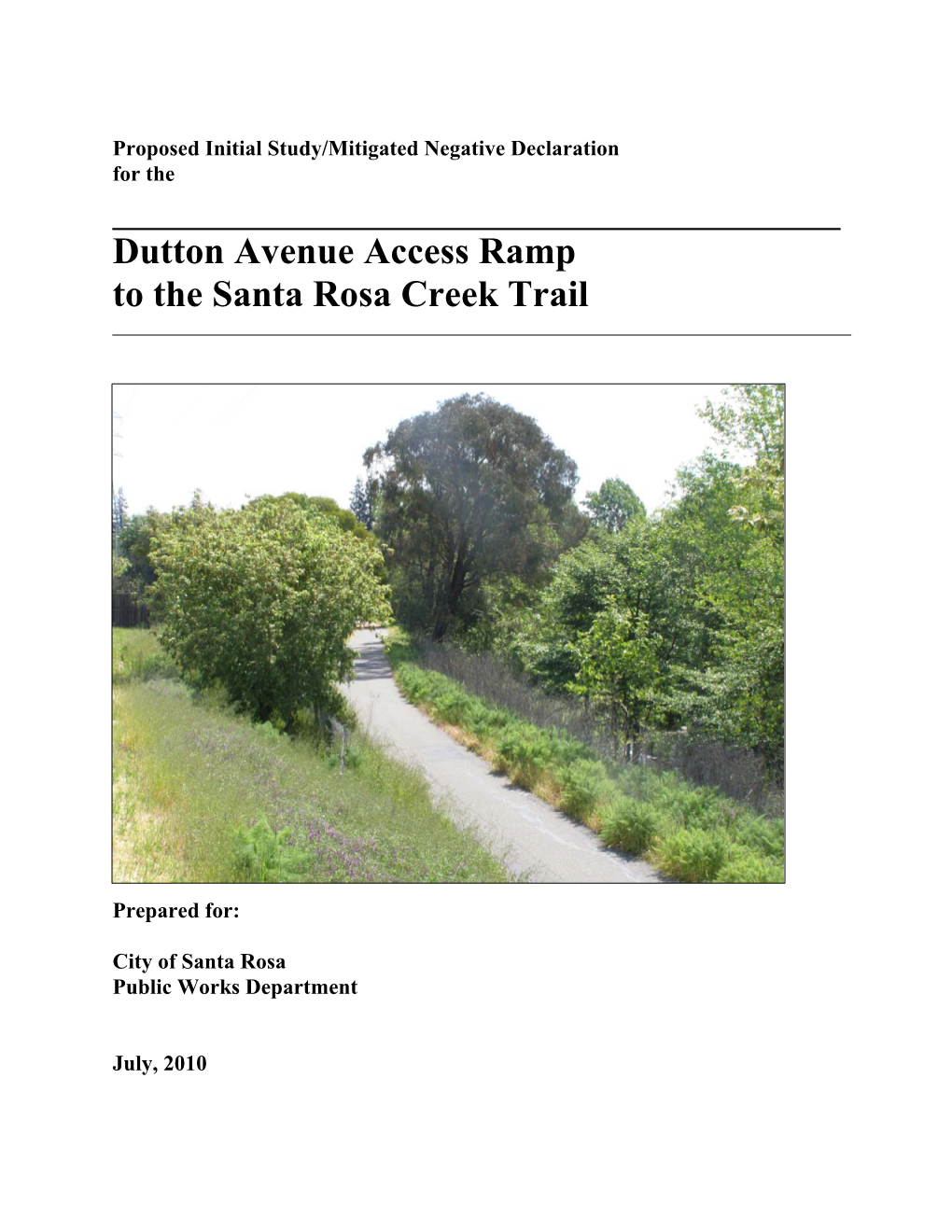 Dutton Avenue Access Ramp to the Santa Rosa Creek Trail