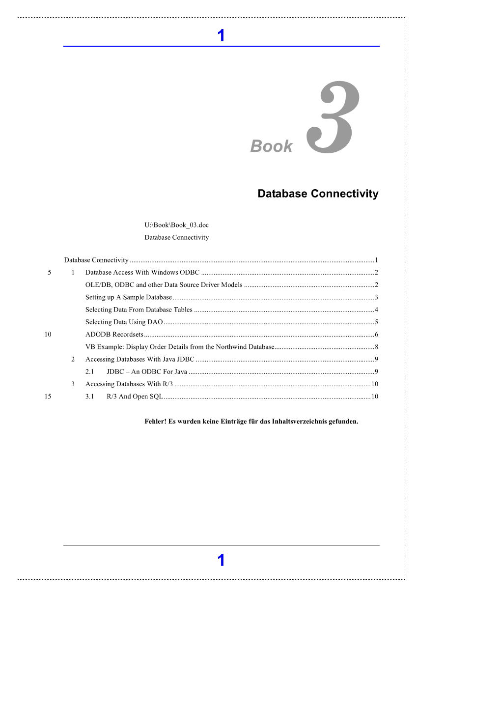 Database Connectivity