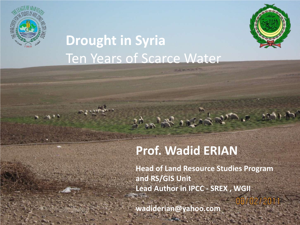 Drought in Syria Ten Years of Scarce Water