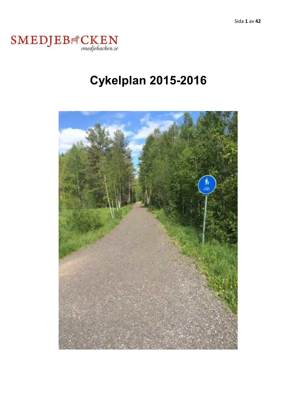 Cykelplan 2015-2016