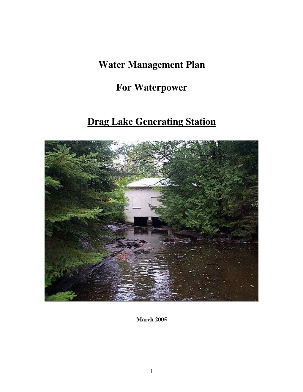 Water Management Plan