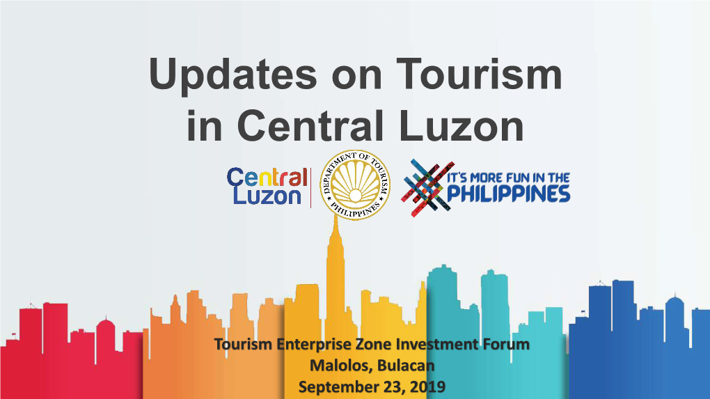 Updates on Tourism in Central Luzon – DOT Region