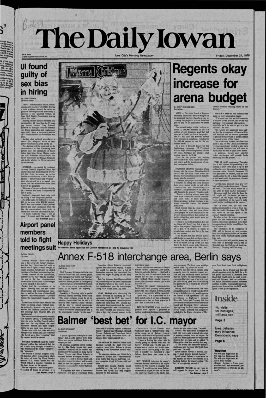 Daily Iowan (Iowa City, Iowa), 1979-12-21