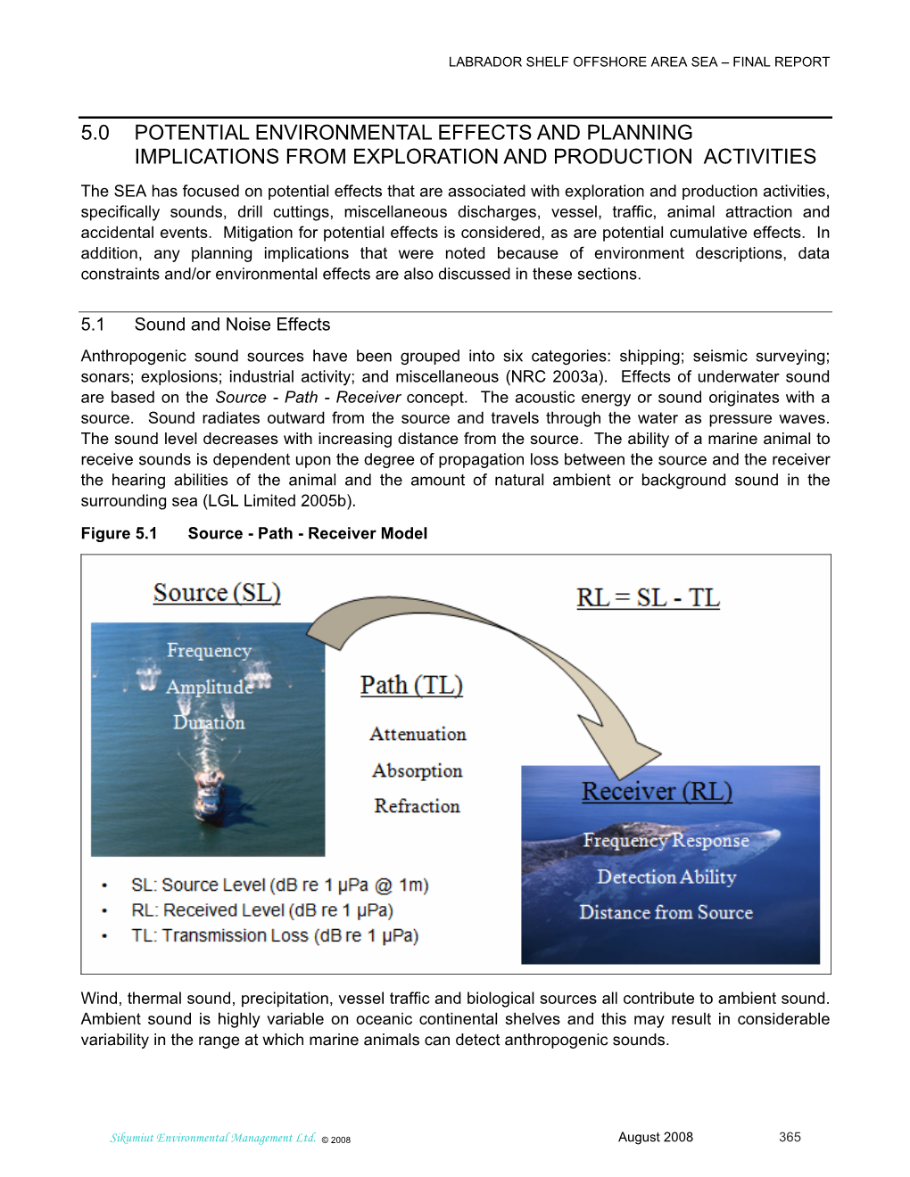 5.0 Potential Environmental Effects and Planning