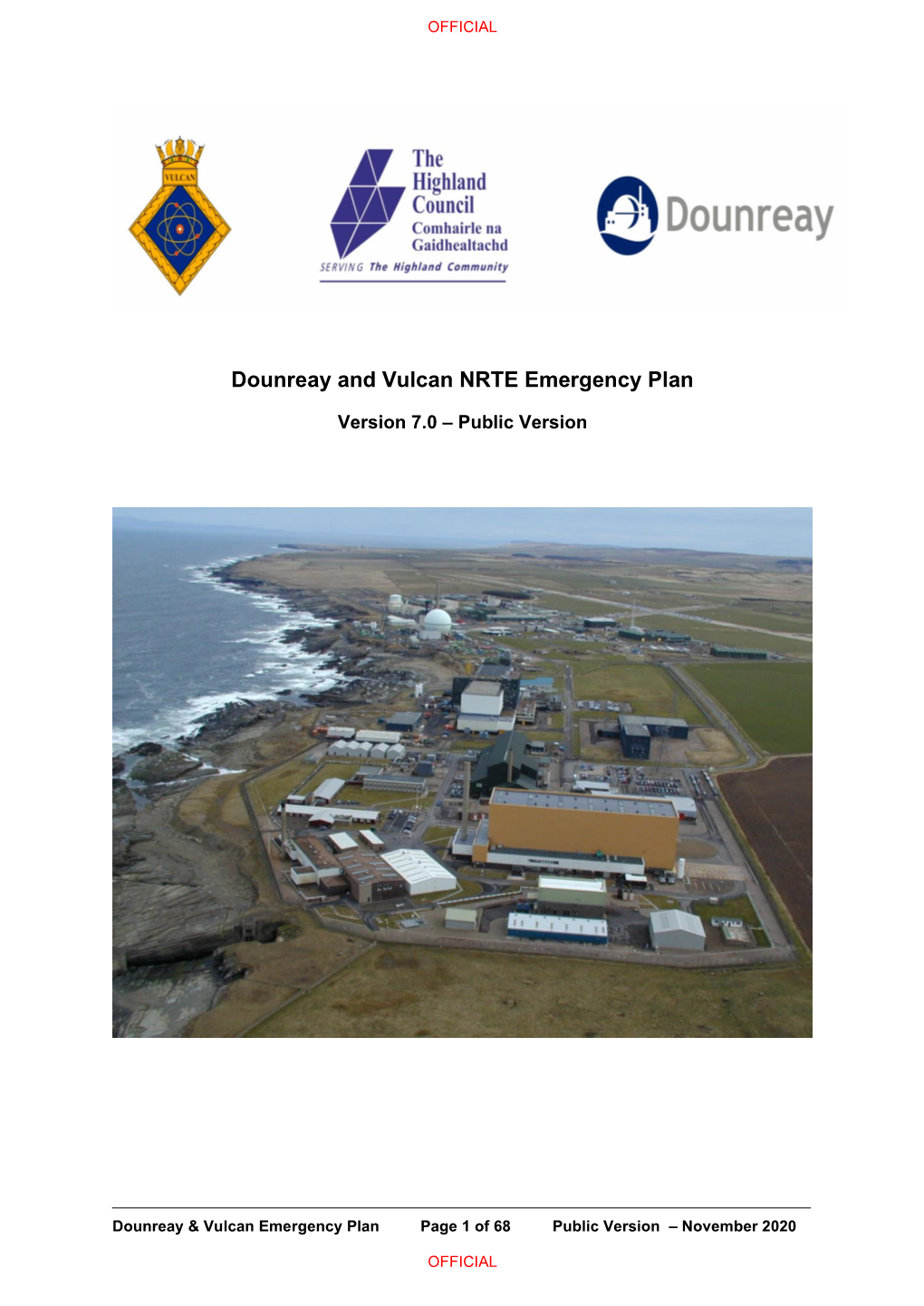 Dounreay and Vulcan NRTE Emergency Plan