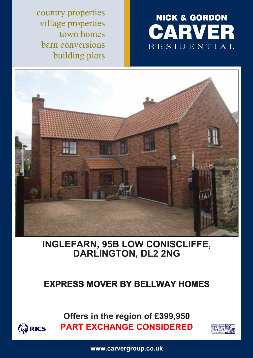 Inglefarn, 95B Low Coniscliffe, Darlington, Dl2 2Ng