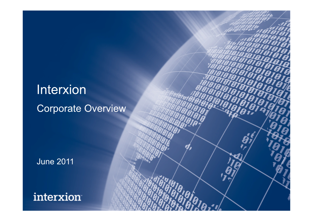 Interxion Corporate Overview