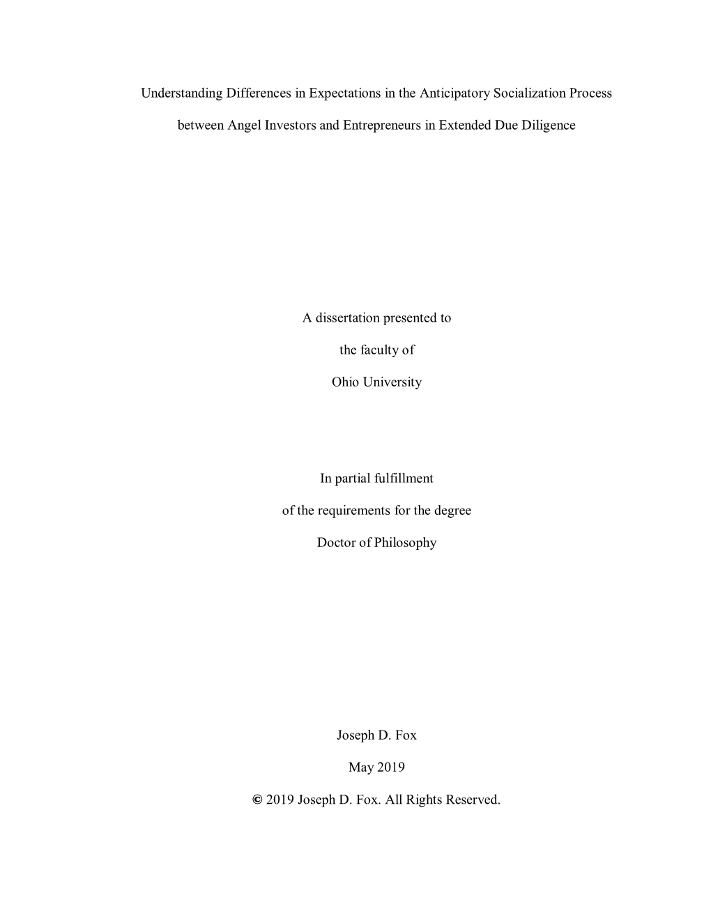 Understanding Differences in Expectations in the Anticipatory Socialization Process