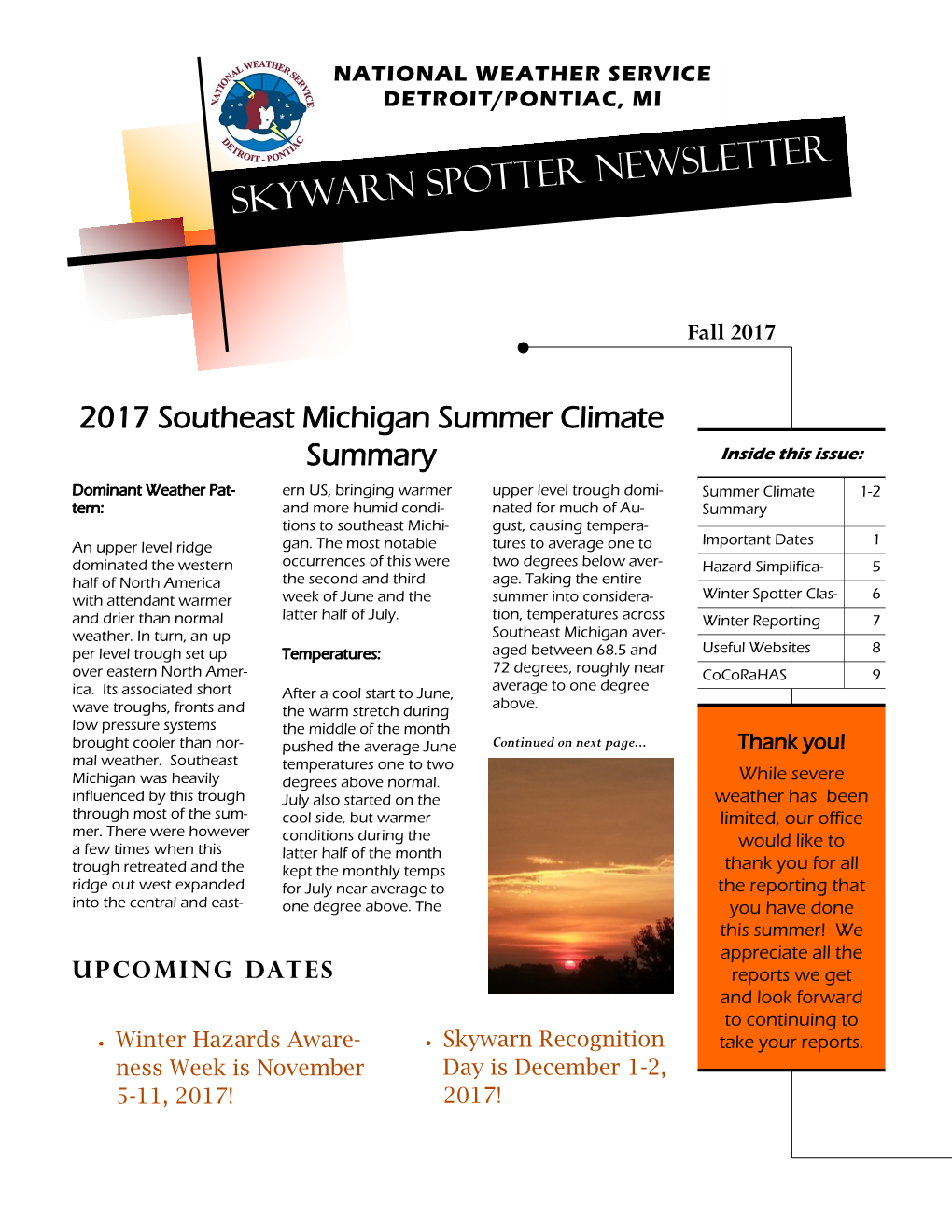 SKYWARN Spotter Newsletter
