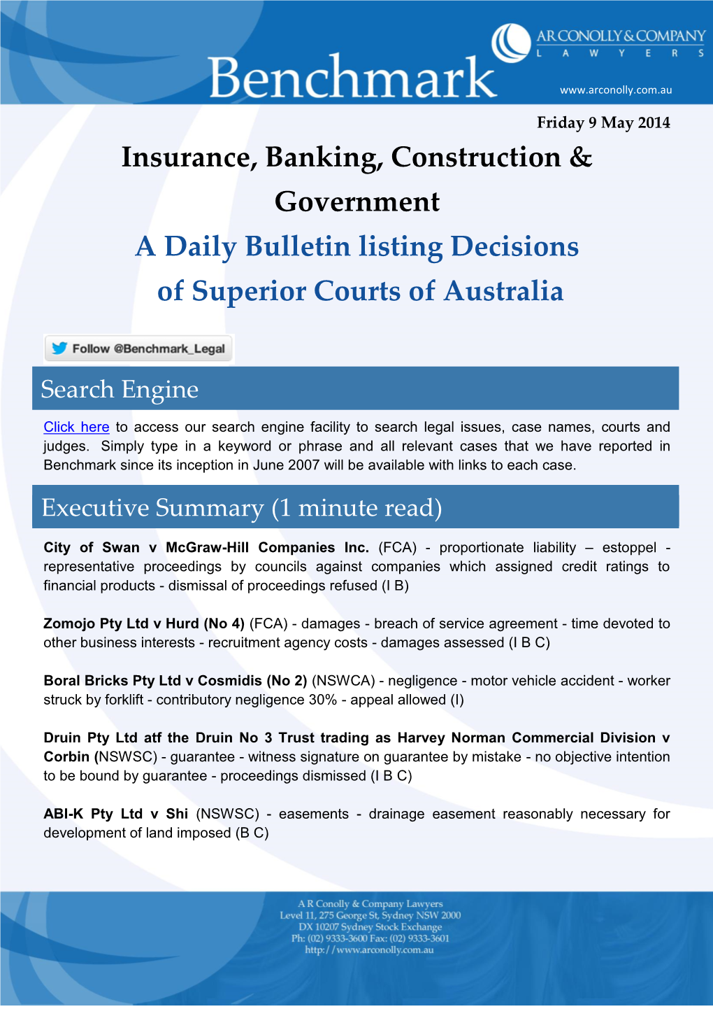 Insurance Banking & Construction