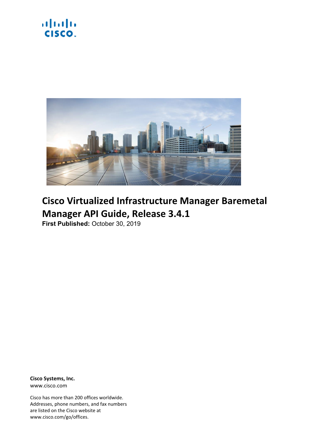 Cisco VIM Baremetal Manager API Guide