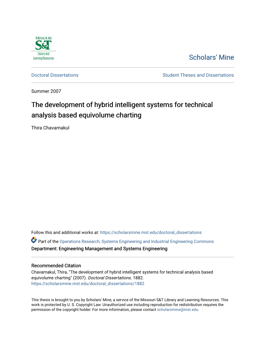 The Development of Hybrid Intelligent Systems for Technical Analysis Based Equivolume Charting