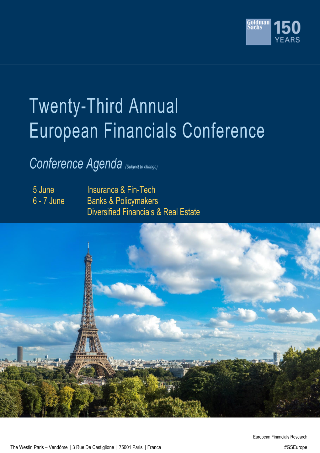Twenty-Third Annual European Financials Conference