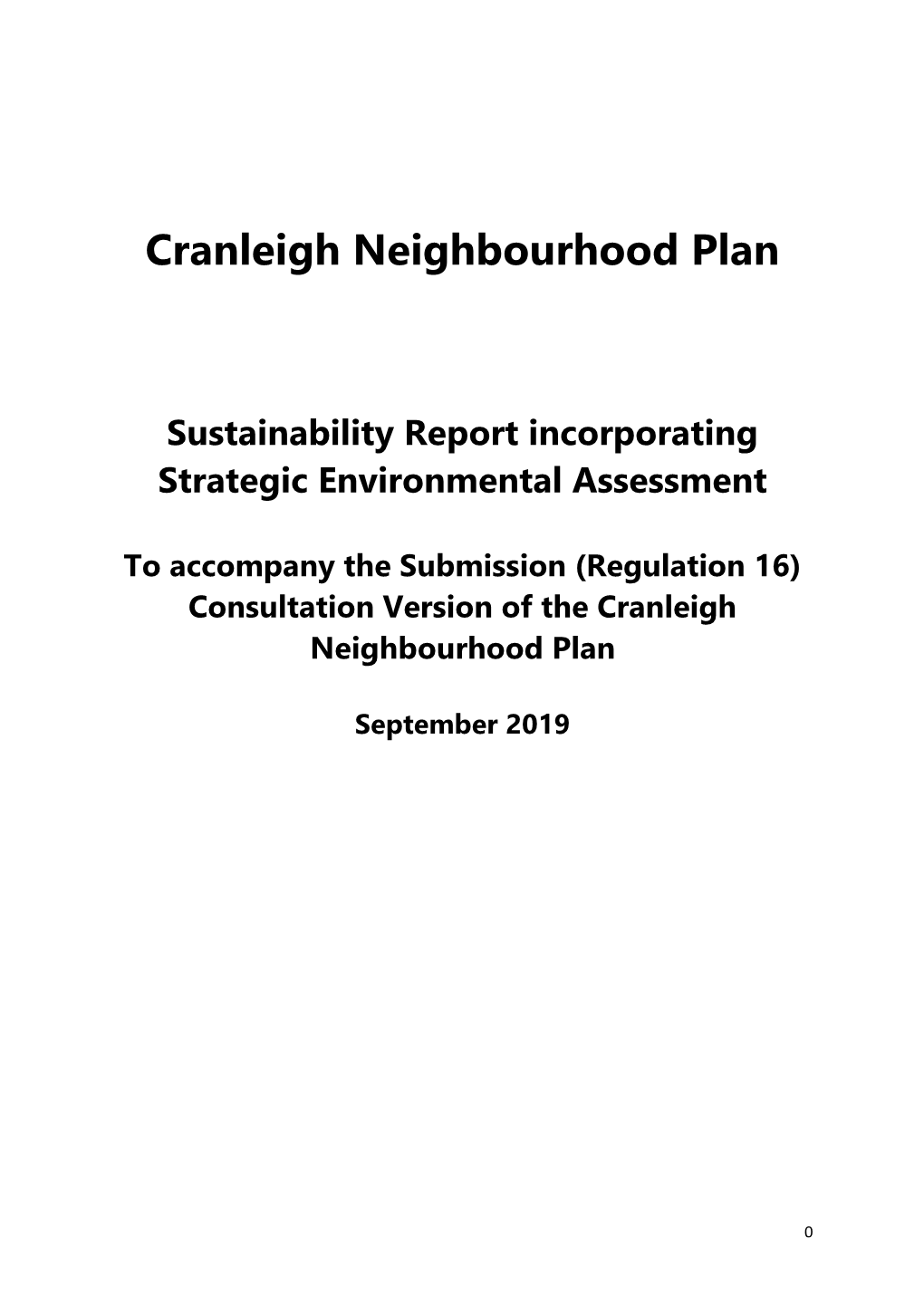 Cranleigh Neighbourhood Plan