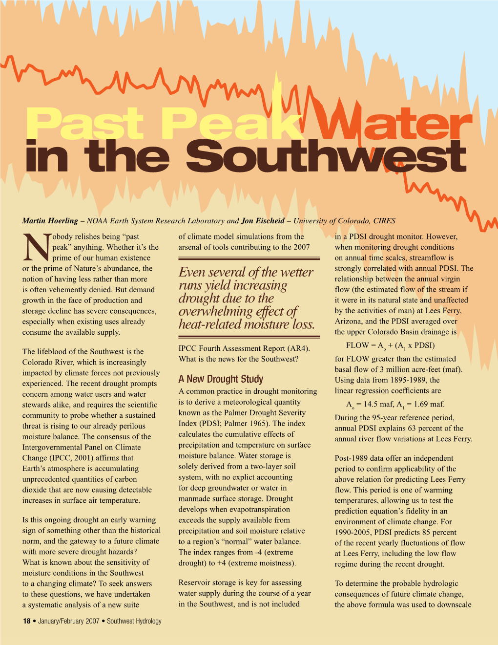 Past Peak Water in the Southwest Martin