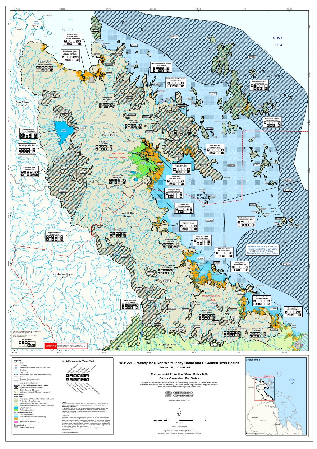 WQ1221 - Proserpine River, Whitsunday Island and O'connell River Basins !